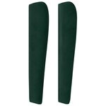 vidaXL Tête de lit avec oreilles Vert foncé 163x23x118/128 cm Velours