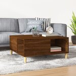 vidaXL Table basse chêne marron 80x80x36 5 cm bois d'ingénierie