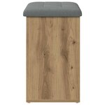 vidaXL Banc à chaussures chêne artisanal 62x32x50 cm bois d'ingénierie