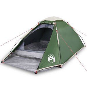 vidaXL Tente de camping à dôme 4 personnes vert imperméable