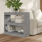vidaXL Bibliothèque/Séparateur de pièce sonoma gris 80x30x72 cm