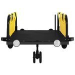 vidaXL Remorque de vélo jaune tissu oxford et fer
