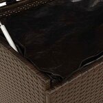 vidaXL Boîte rangement jardin roues marron 160x55x75 cm résine tressée