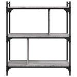 vidaXL Bibliothèque 3 niveaux sonoma gris 76x32x88cm bois d'ingénierie