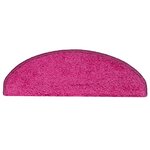 vidaXL Tapis de marches d'escalier 15 Pièces Rose 65x21x4 cm