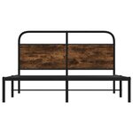 vidaXL Cadre de lit sans matelas 120x190 cm chêne fumé bois ingénierie
