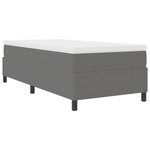 Lit à ressort vidaXL Gris clair 100x200 cm en tissu velours côtelé