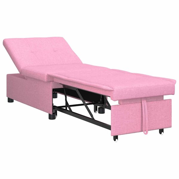 vidaXL Canapé-Lit Rose 194 x 67 x 37 cm tissu