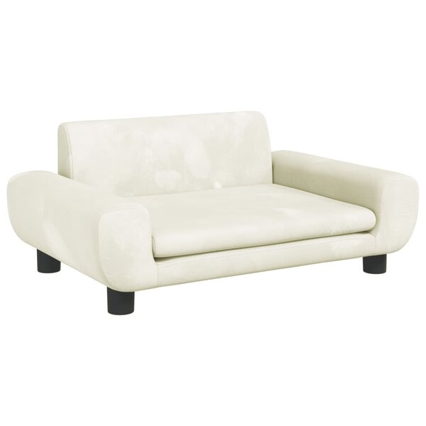 vidaXL Canapé pour enfants crème 70x45x33 cm velours