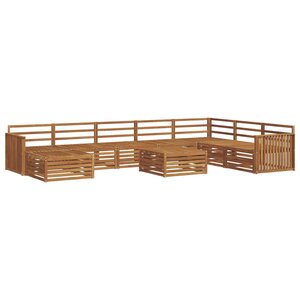 vidaXL Ensemble de canapés d'extérieur 9 pc Naturel