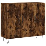 vidaXL Buffet chêne fumé 90x34x80 cm bois d'ingénierie
