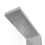 vidaXL Système de panneau de douche Acier inoxydable Carré