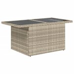 vidaXL Salon de jardin 9 Pièces avec coussins gris clair résine tressée