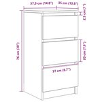 vidaXL Buffet chêne sonoma 37 5x35x76 cm bois d'ingénierie
