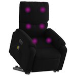 vidaXL Fauteuil inclinable de massage électrique Noir Tissu