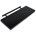 vidaXL Étagères murales flottantes 2 Pièces Noir 80x20x3 8 cm