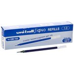 Recharge pour Roller UM153 encre gel Signo Broad UMR10 Pointe Large 1mm Bleu x 12 UNI-BALL