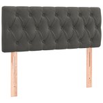vidaXL Sommier à lattes de lit avec matelas et LED Gris foncé 90x190cm