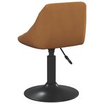 vidaXL Chaises pivotantes à manger lot de 4 marron velours