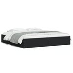 vidaXL Cadre de lit avec tiroirs sans matelas noir 160x200 cm