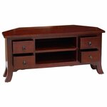 vidaXL Meuble TV Marron 100 x 40 5 x 46 cm Bois de Mahogany Massif