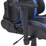 Fauteuil chaise chaise de bureau inclinable avec repose-pied bleu 0502030