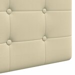 vidaXL Tête de lit suspendue Avec lumière LED Crème Simili cuir