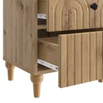 vidaXL Cabinet de chevet Chêne artisanal 43 x 34 5 x 48 cm