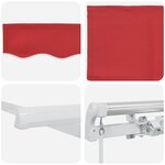 vidaXL Auvent Rétractable Rouge 600 × 300 cm Polyester et métal