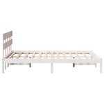 vidaXL Cadre de lit Blanc 140 x 190 cm Bois de pin massif