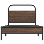 vidaXL Cadre de lit sans matelas 90x190cm chêne marron bois ingénierie