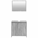 vidaXL Ensemble de meubles de salle de bain 2 Pièces Sonoma gris