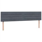 vidaXL Sommier à lattes de lit et matelas gris foncé 180x220cm velours