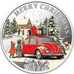 Pièce de monnaie en Argent 1 Dollar g 17.50 Millésime 2025 MERRY CHRISTMAS