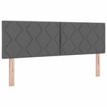 vidaXL Tête de lit LED Gris 160 cm tissu