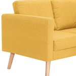 vidaXL Canapé à 2 places tissu jaune