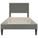 vidaXL Cadre de lit Gris clair 90 x 190 cm Tissu en velours côtelé