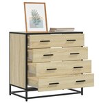 vidaXL Commode chêne sonoma 70x41x70 cm bois d'ingénierie