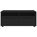 vidaXL Meuble TV avec tiroir Noir 100 x 48 x 43 cm Bois d'ingénierie