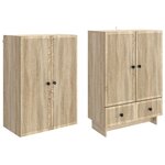 vidaXL Ensemble de Meubles 2 Pièces Chêne Sonoma 66 x 34 5 x 95 cm