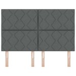 vidaXL Tête de Lit en Tissu Géométrique Gris foncé 140 cm tissu