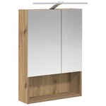 vidaXL Armoire Miroir de Salle de Bain Chêne artisan 50 x 14 5 x 70 cm