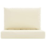 vidaXL Coussins de palette lot de 2 blanc crème tissu oxford