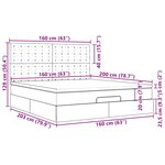 VidaXL Cadre de lit ottoman avec matelas noir 160x200 cm similicuir