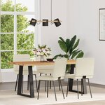 vidaXL Chaises à manger lot de 4 crème similicuir