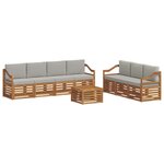 vidaXL Ensembles de canapés 8 pc Gris Naturel et Clair