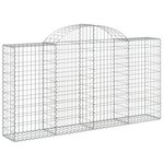 vidaXL Paniers à gabions arqués 8 Pièces 200x30x100/120 cm Fer galvanisé