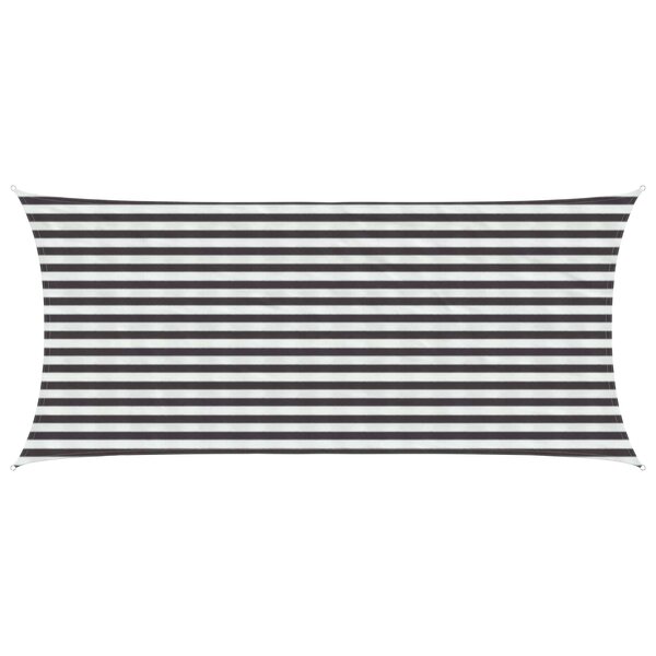 vidaXL Voile d'ombre Anthracite et blanc 2 x 4 5 m HDPE