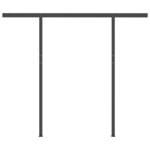 vidaXL Auvent manuel rétractable avec LED 3x2 5 m Bleu et blanc