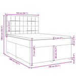 vidaXL Sommier à lattes de lit avec matelas Crème 140x200 cm Tissu